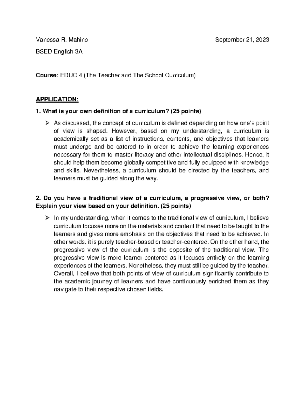 EDUC 4 - Module 2 - Vanessa R. Mahino September 21, 2023 BSED English ...