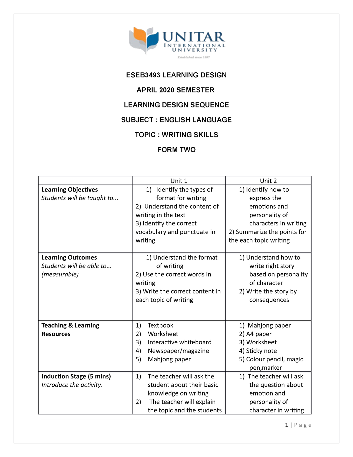 types of assignment in lesson plan