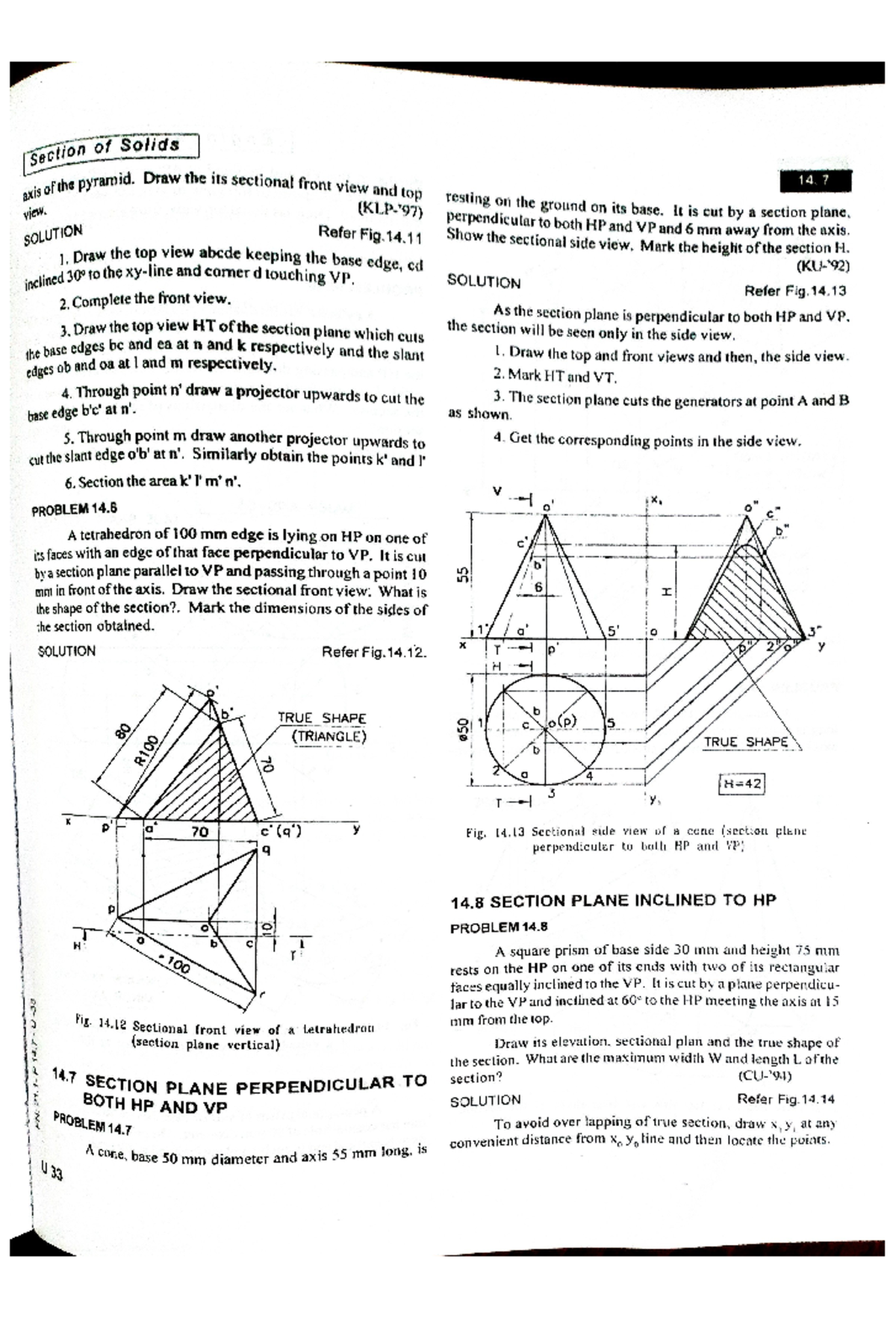 Sections OF Solids - eg note - Engineering Graphics - Studocu