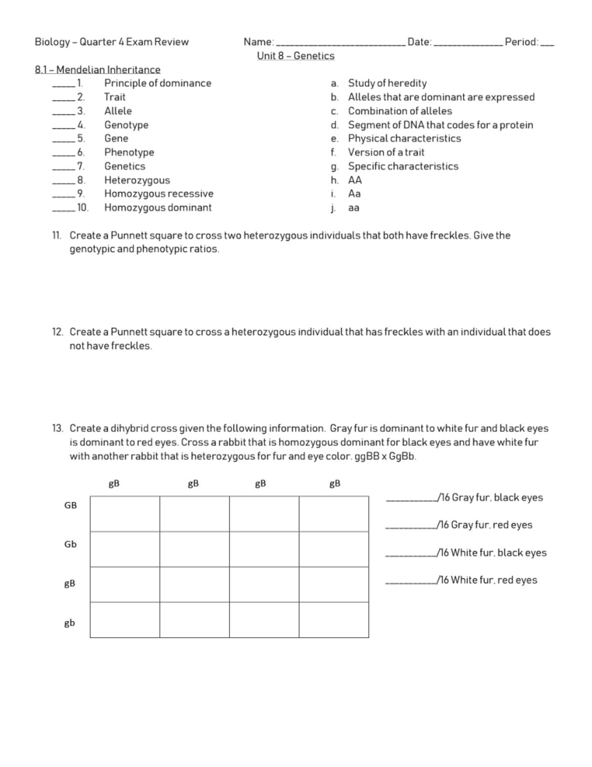 Ap Bio Full Final Exam Review Guide - Studocu