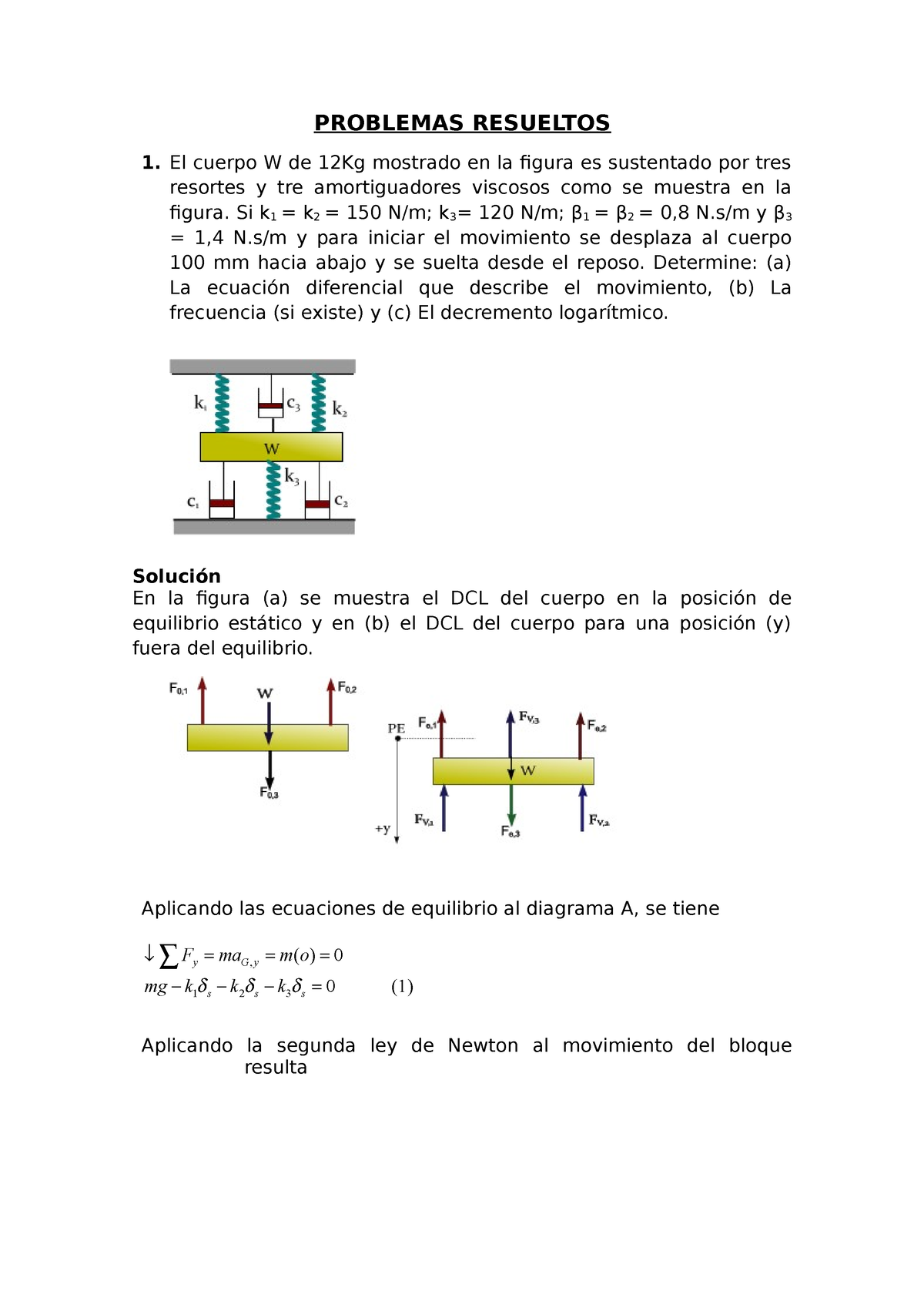 305155342-Vibraciones-libres - ####### PROBLEMAS RESUELTOS El Cuerpo W ...