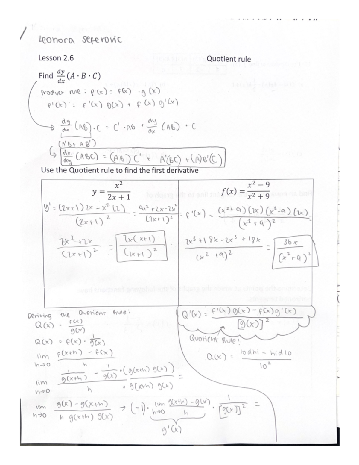 10-19-22 Leonora - Calc Notes - Studocu