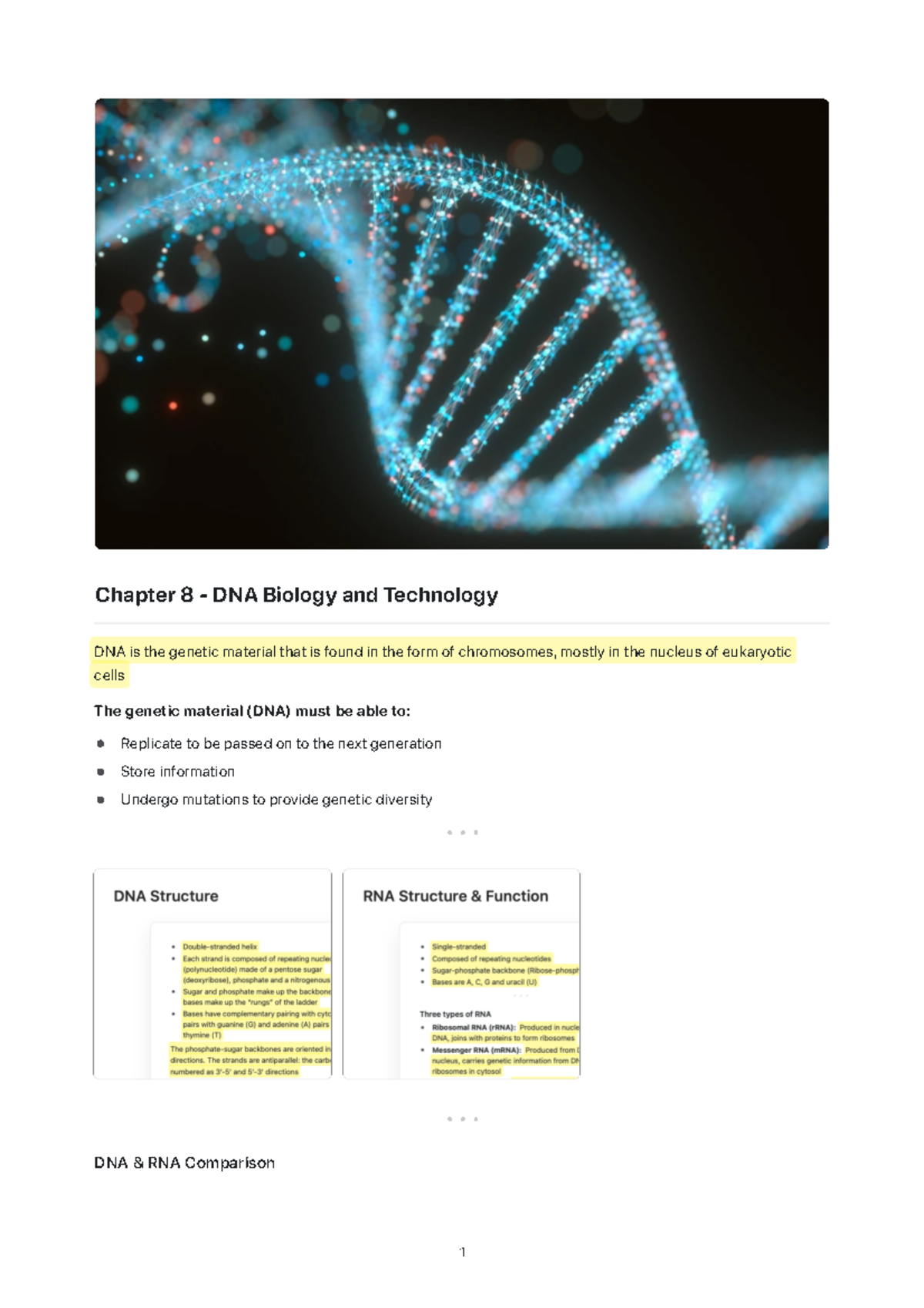 Chapter 8 - DNA Biology and Technology - Chapter 8 - DNA Biology and ...