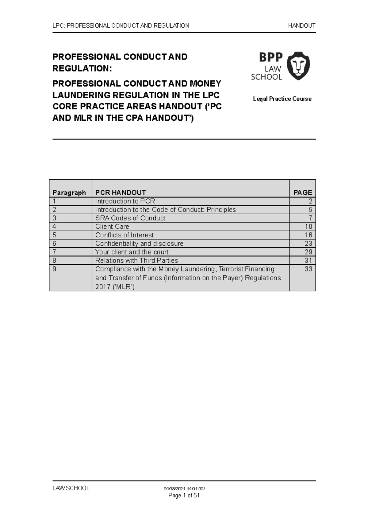 2122 PCR Handout For The CPAs-2 - LPC: PROFESSIONAL CONDUCT AND ...