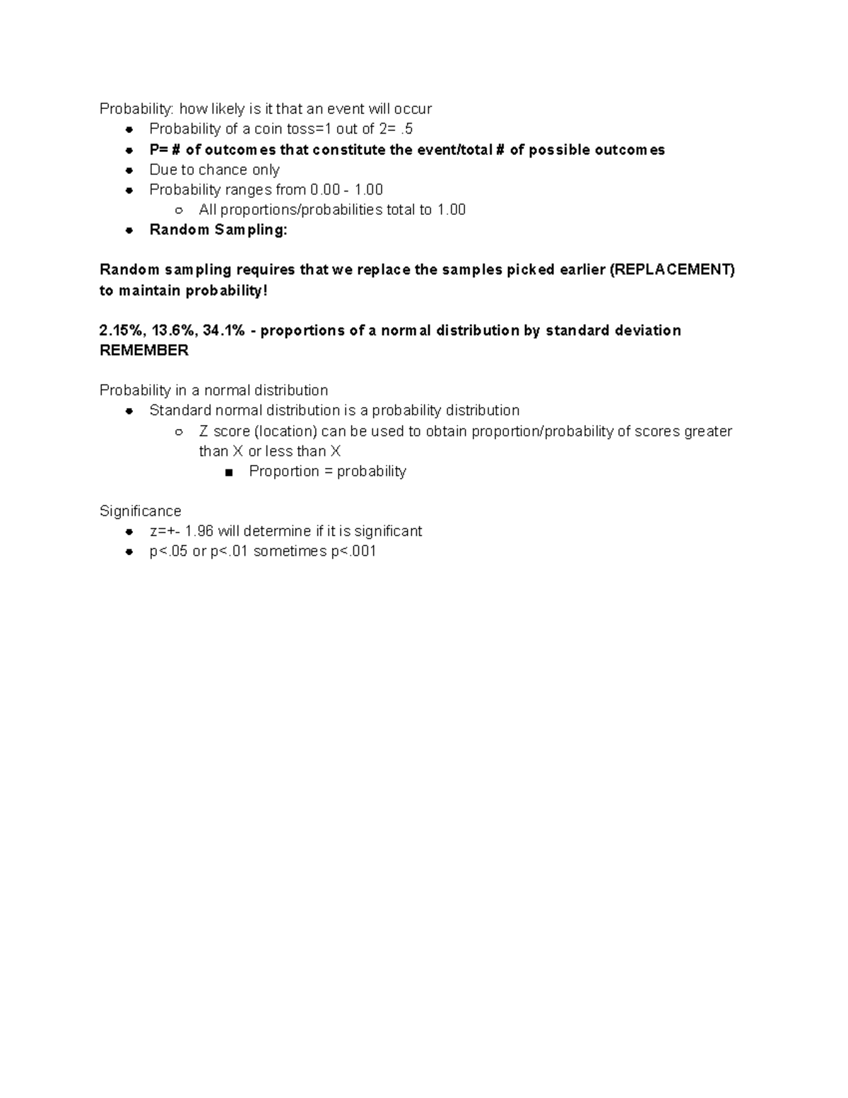 Stats 295 Chapter 6 Probability - Probability: how likely is it that an ...
