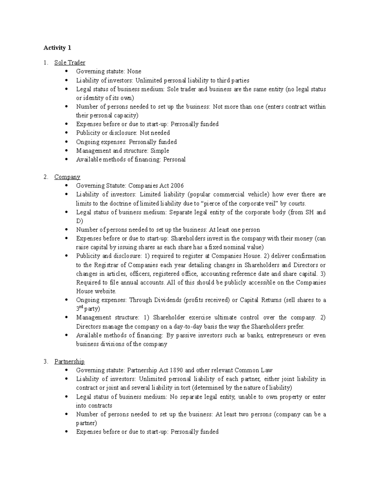BLP Activity 1 and 2 - BPP - Studocu