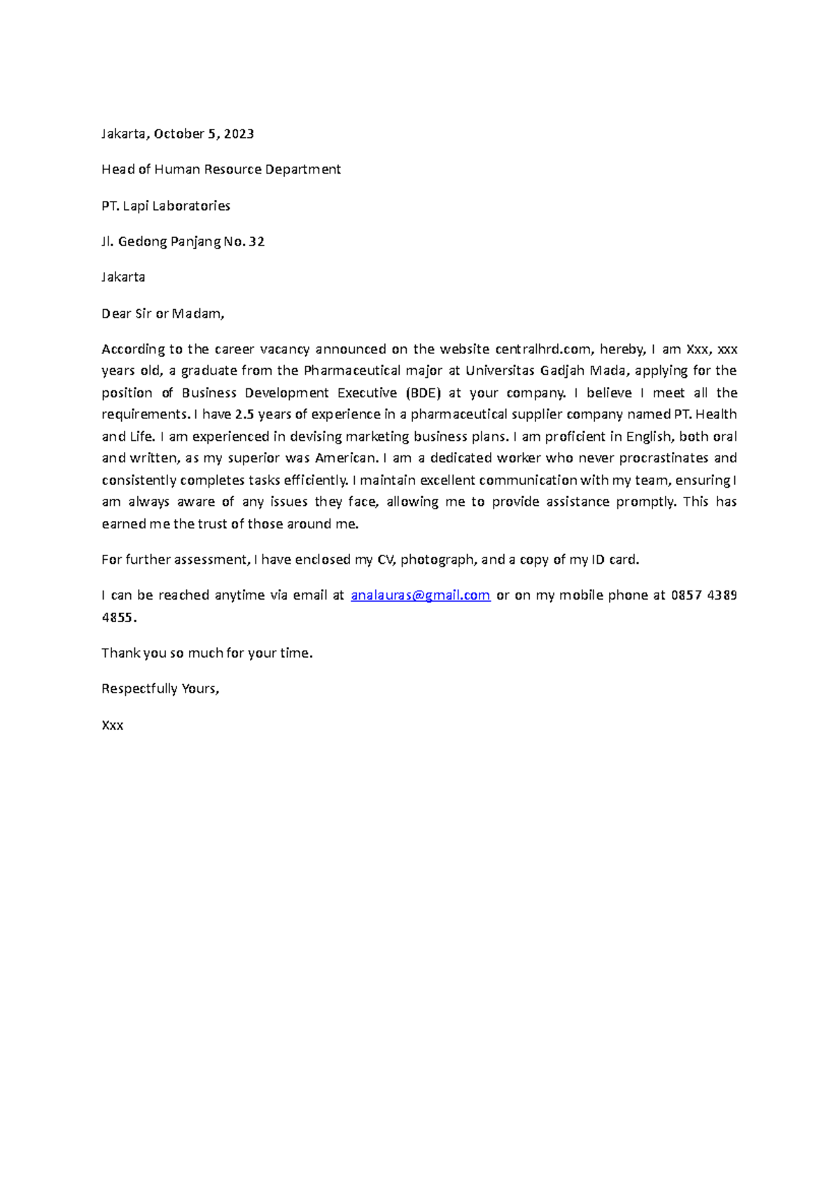 Cover Letter - Tuliskan jenis-jenis dan pengertian asesmen secara jelas ...