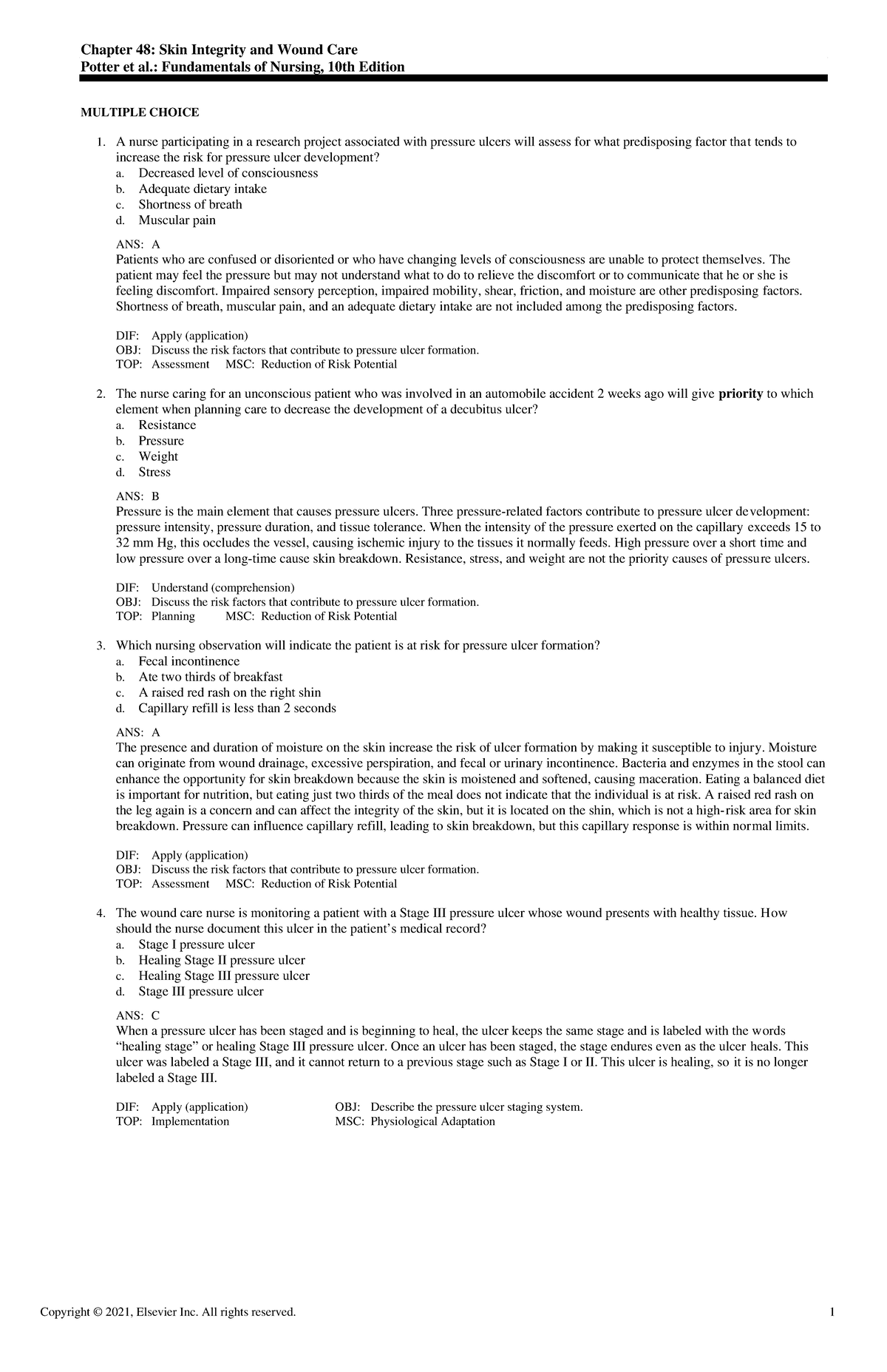 Exam View - Chapter 48 - Practice Questions With Rationals - Chapter 48 ...