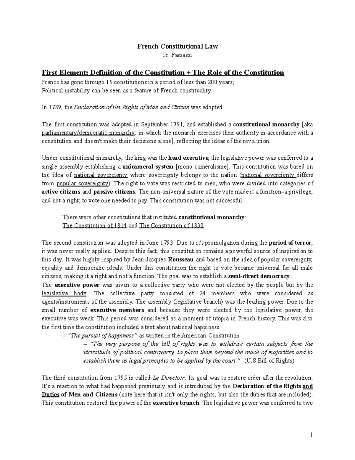 French Constitutional Law [all] French Constitutional Law Pr