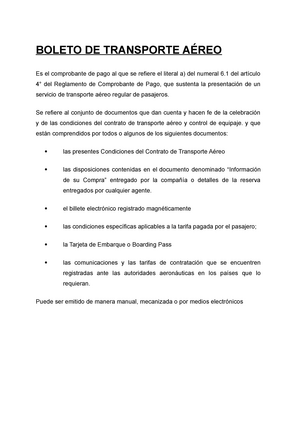 Caso - Boleto DE Transporte Aéreo (documentos de factura) - BOLETO DE  TRANSPORTE AÉREO Es el - Studocu