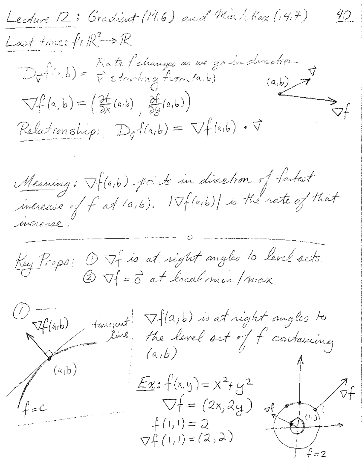 Lecture 12 - Partial Derivatives - MATH 241 - Studocu