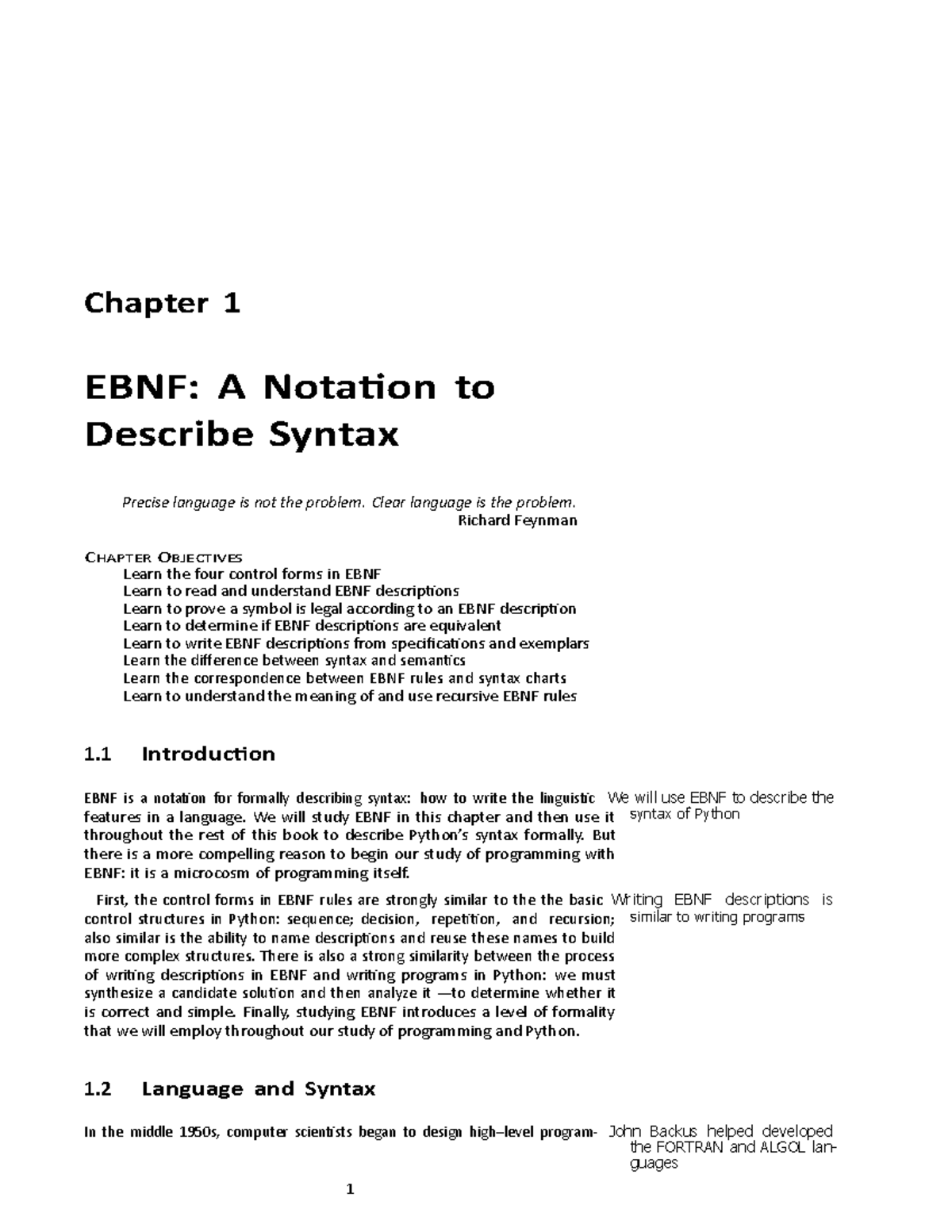 A Notation to Describe Syntax - Chapter 1 EBNF: A Notation to Describe ...