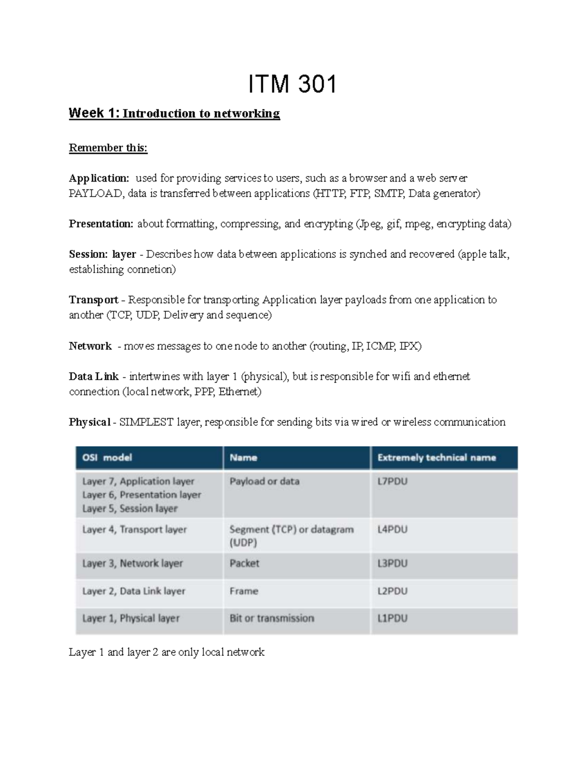 ITM 301 personal - Lecture notes - ITM 301 Week 1: Introduction to ...