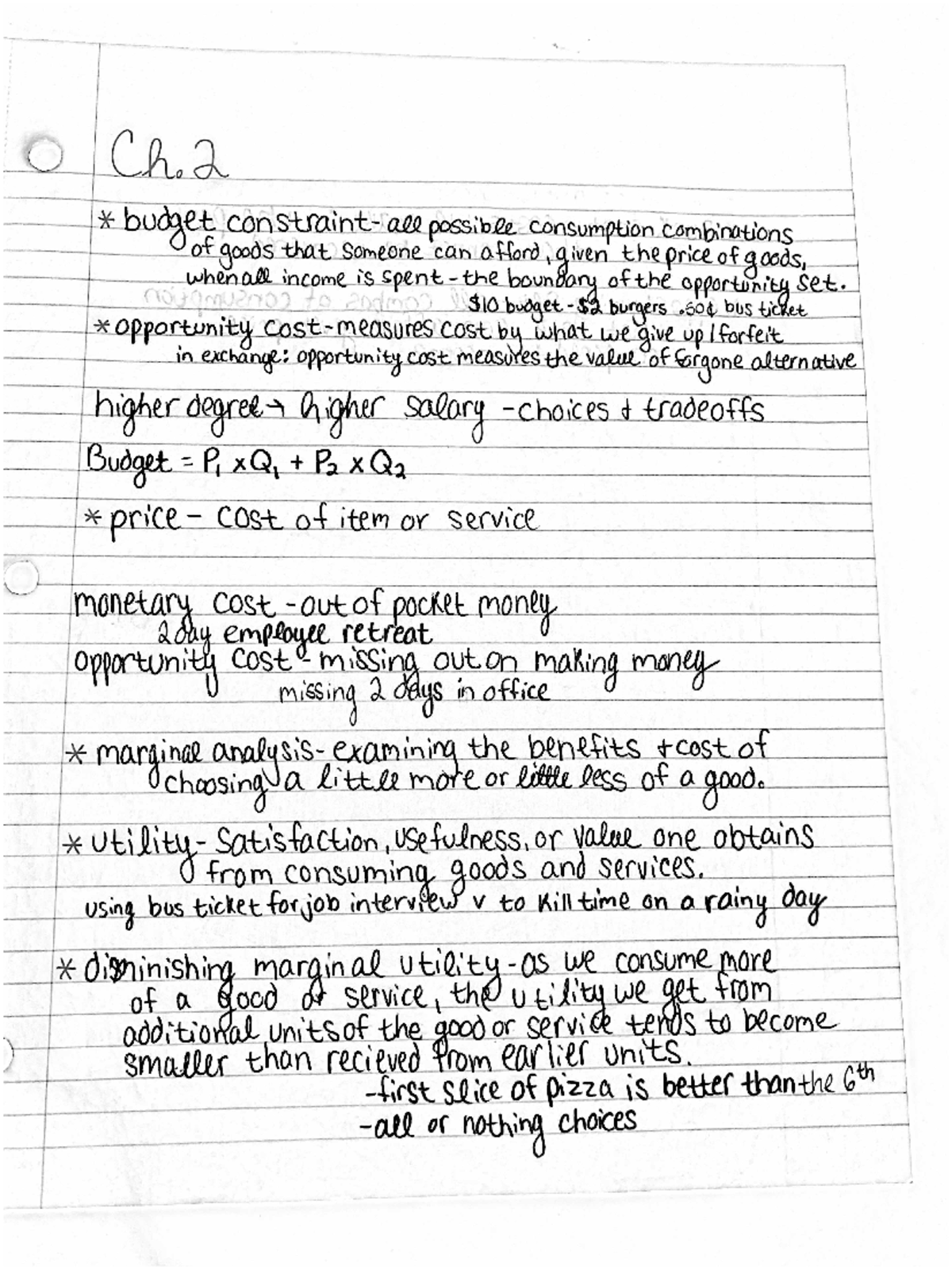 Econ Chapter 2 Notes - ECON 2100 - Studocu