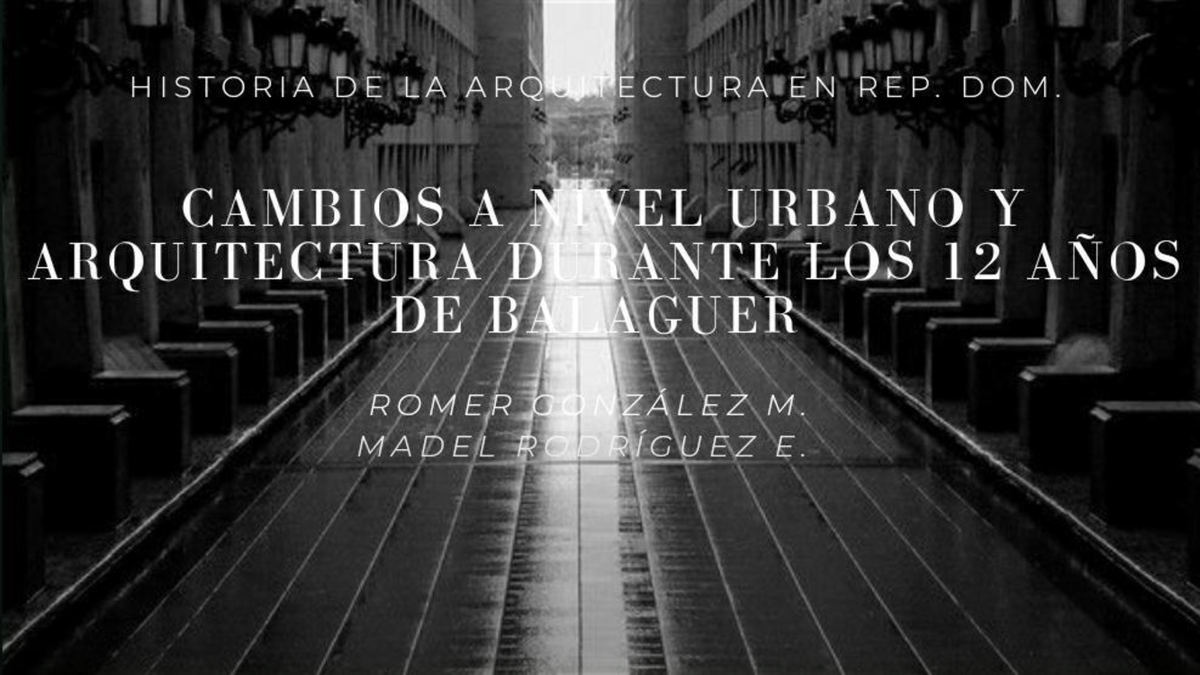 La Arquitectura En Los 12 Anos De Balaguer Studocu