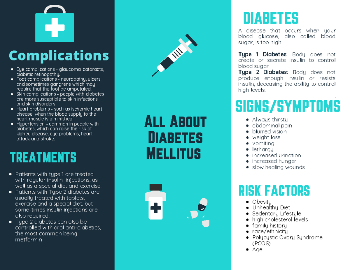 Diabetes - brochure - Eye complications - glaucoma, cataracts, diabetic ...