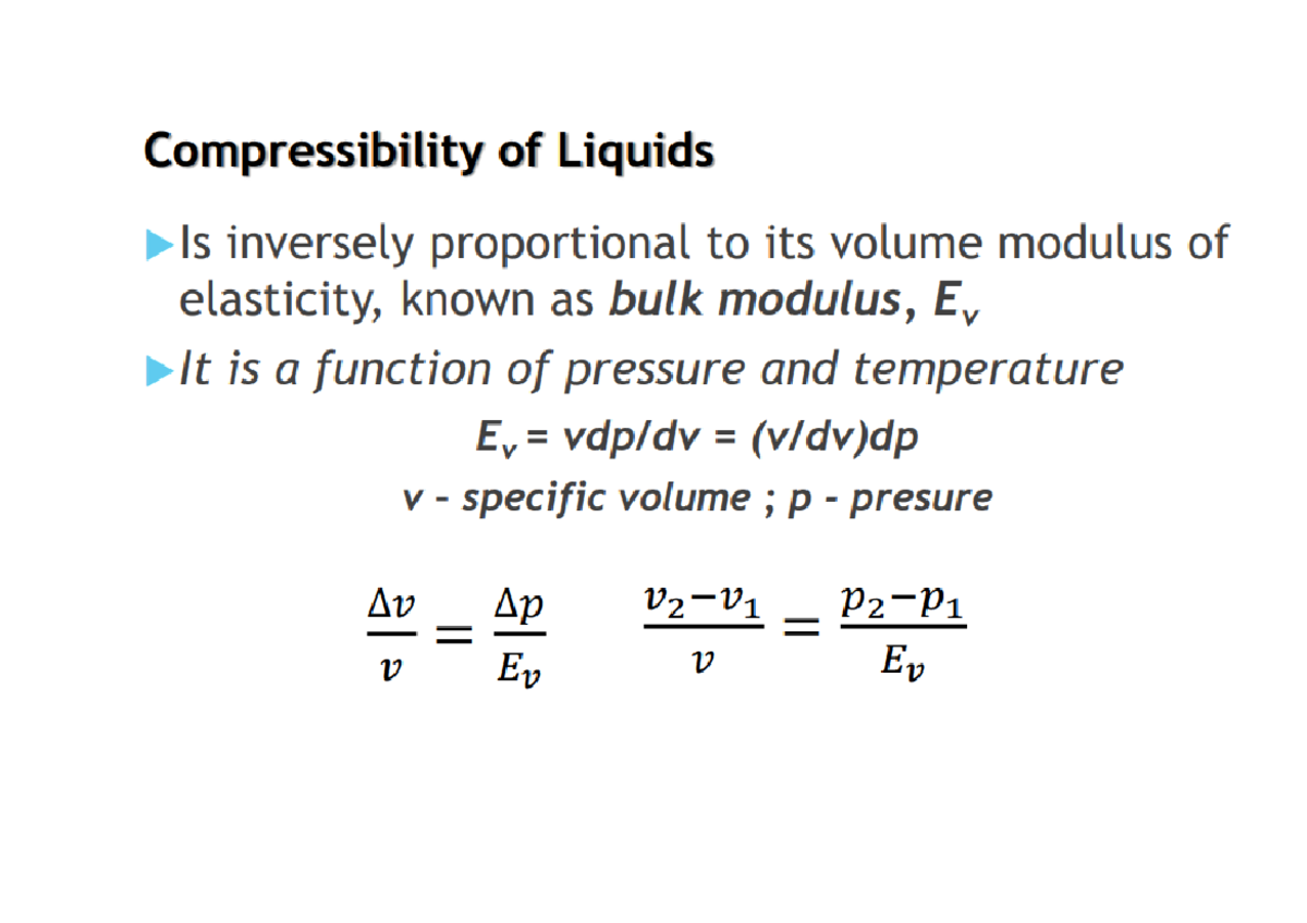 Fluid Mechanics of Liquids) Mechanical Engineering