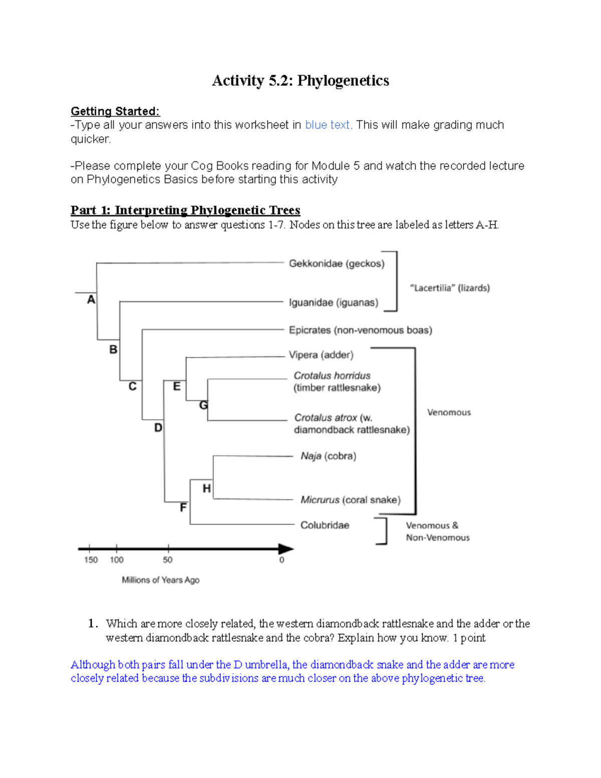 Activity 5.2 Phylogenetics SU21 Student Version - Activity 5 ...