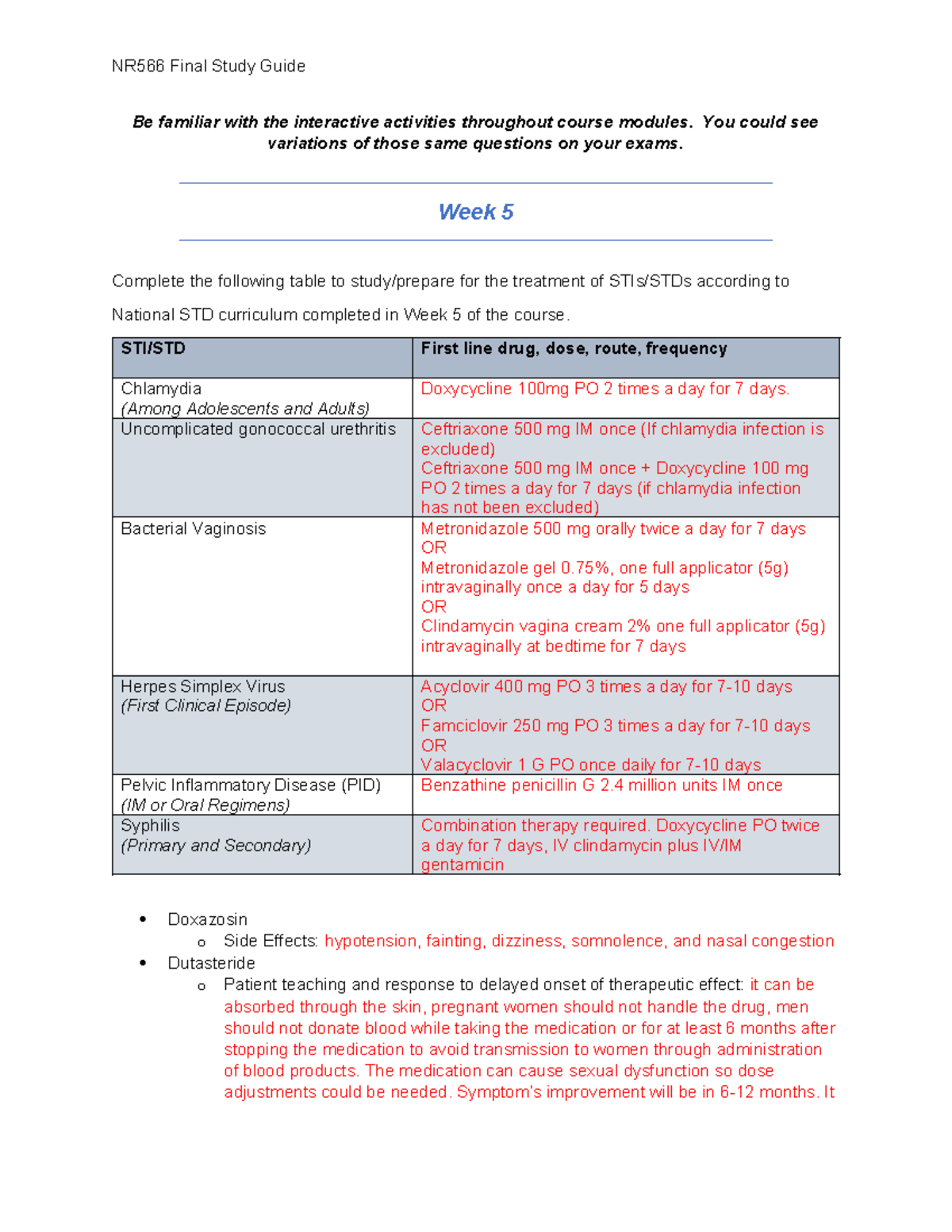 NR566 Final Exam Study Guide - Be Familiar With The Interactive ...