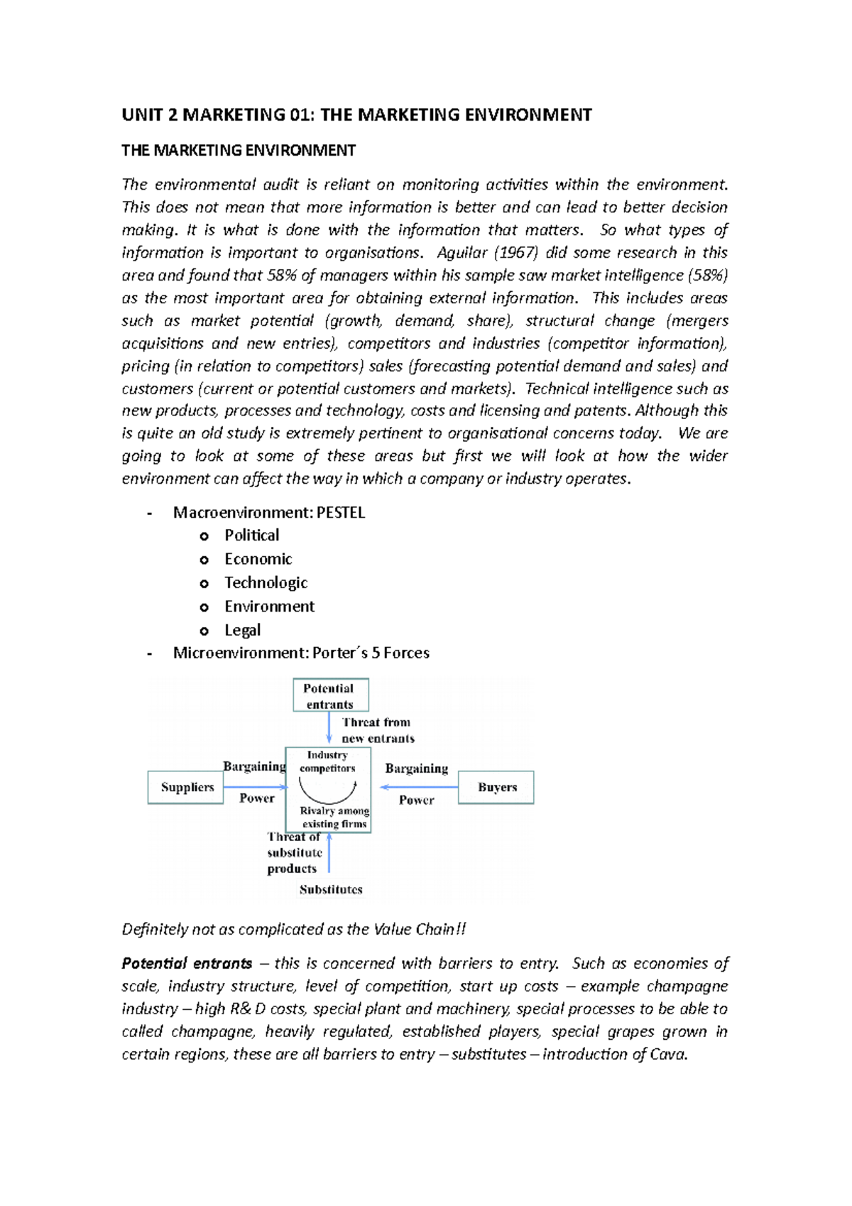 UNIT 2 The environment - UNIT 2 MARKETING 01: THE MARKETING ENVIRONMENT ...
