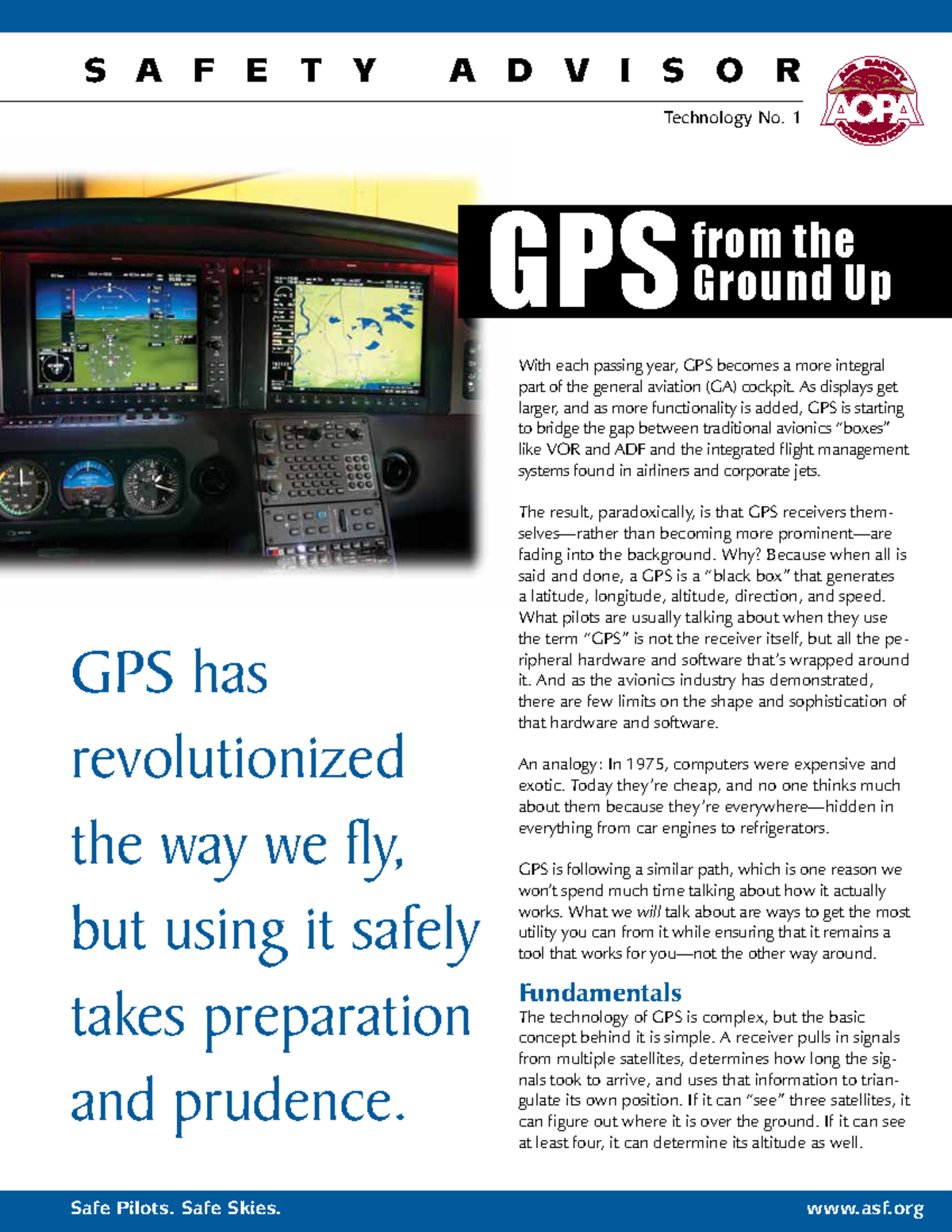 L 07 GPS Optional v2 Lecture notes 72 S A F E T Y A D V I S O R