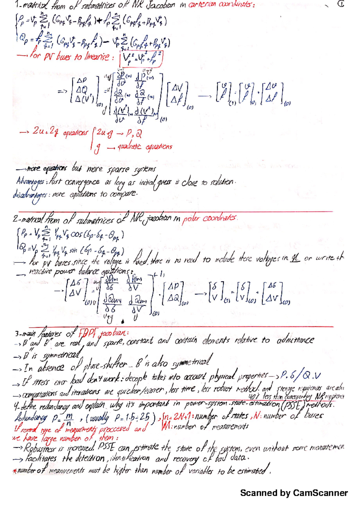 Theory - Electric Power Systems - on variances - Studocu