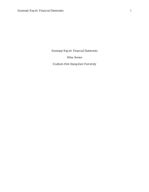 copy SPT 620 - 2-1 Journal - Financial Statements.docx - 1 2-1 Journal: Financial  Statement The Green Bay Packers Stadium Project Southern New Hampshire