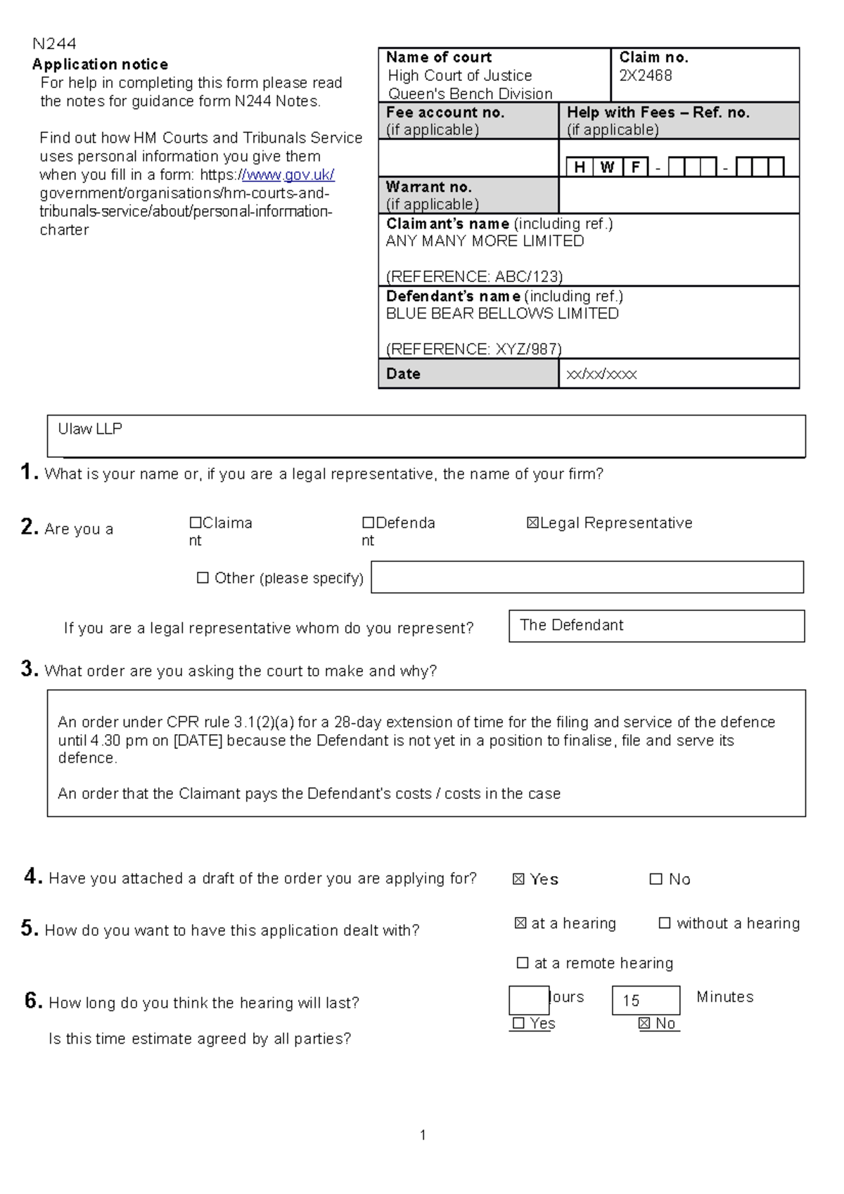 2223 civ lg04 ce01 application notice - N Application notice For help ...
