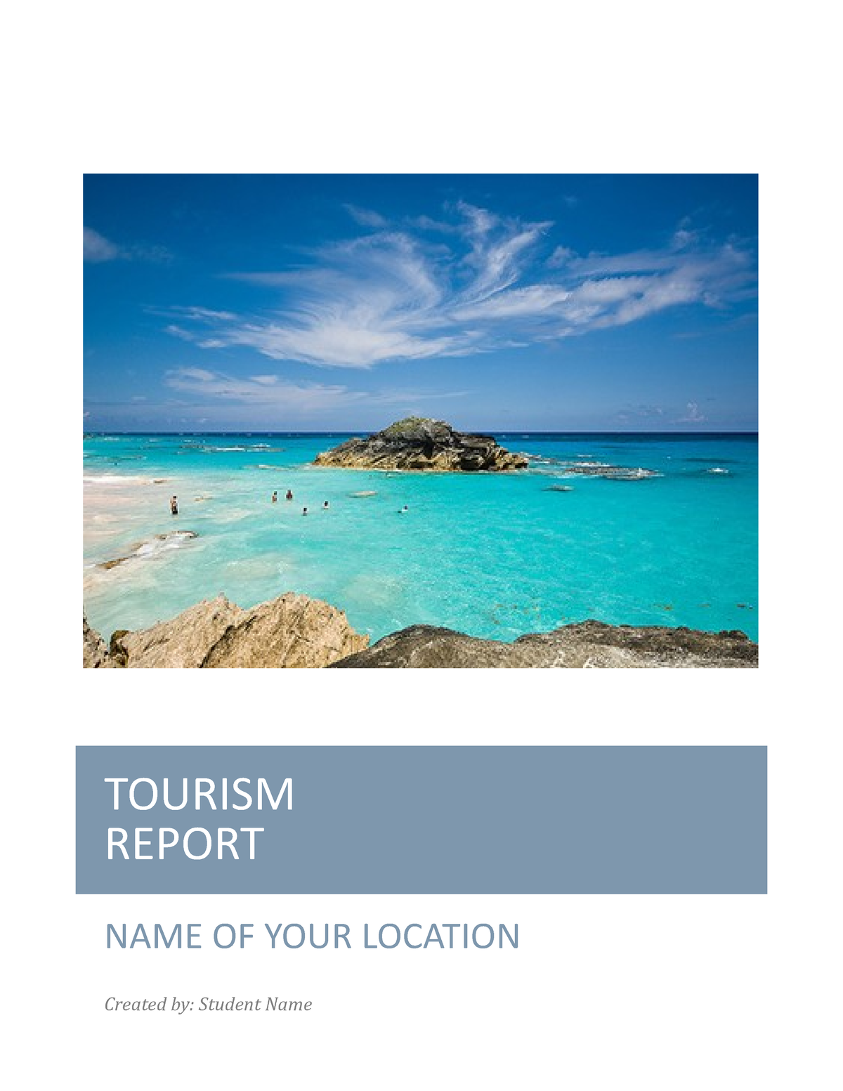 tourism project report sample