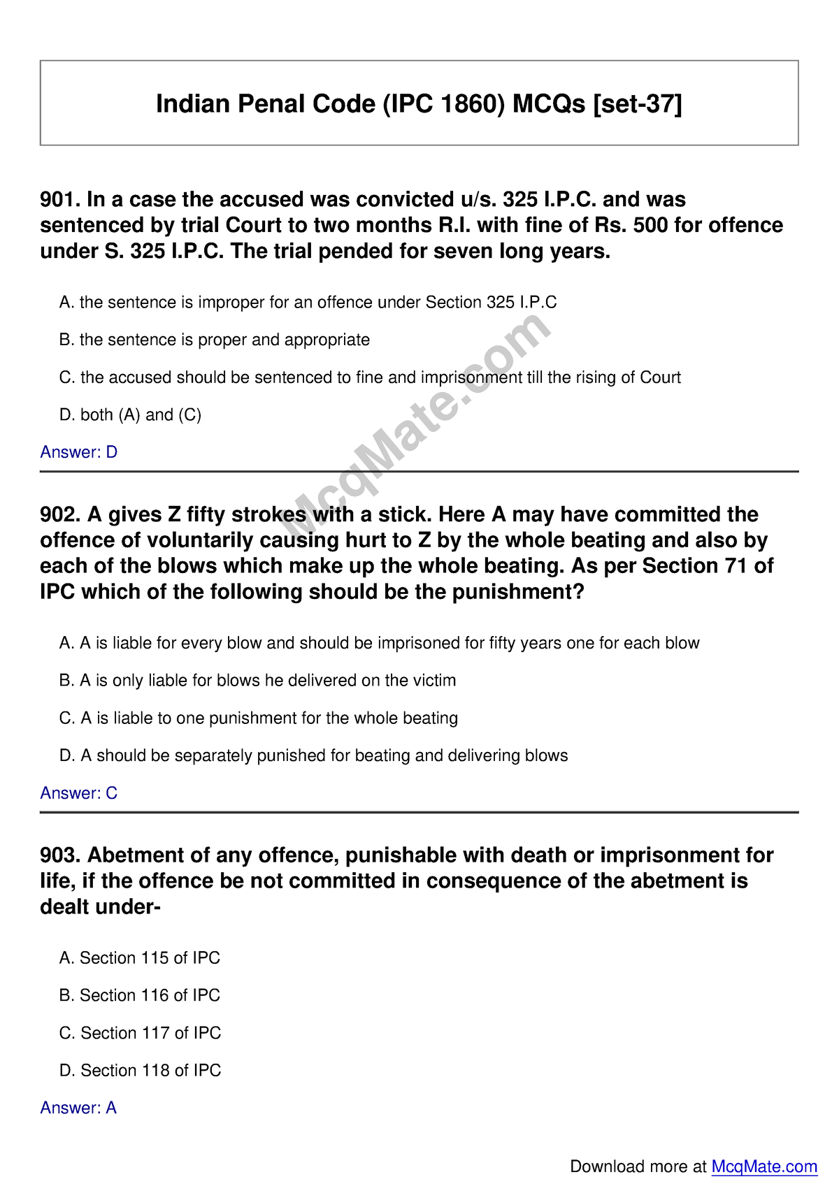 indian-penal-code-ipc-1860-solved-mcqs-set-37-mcq-mate-indian