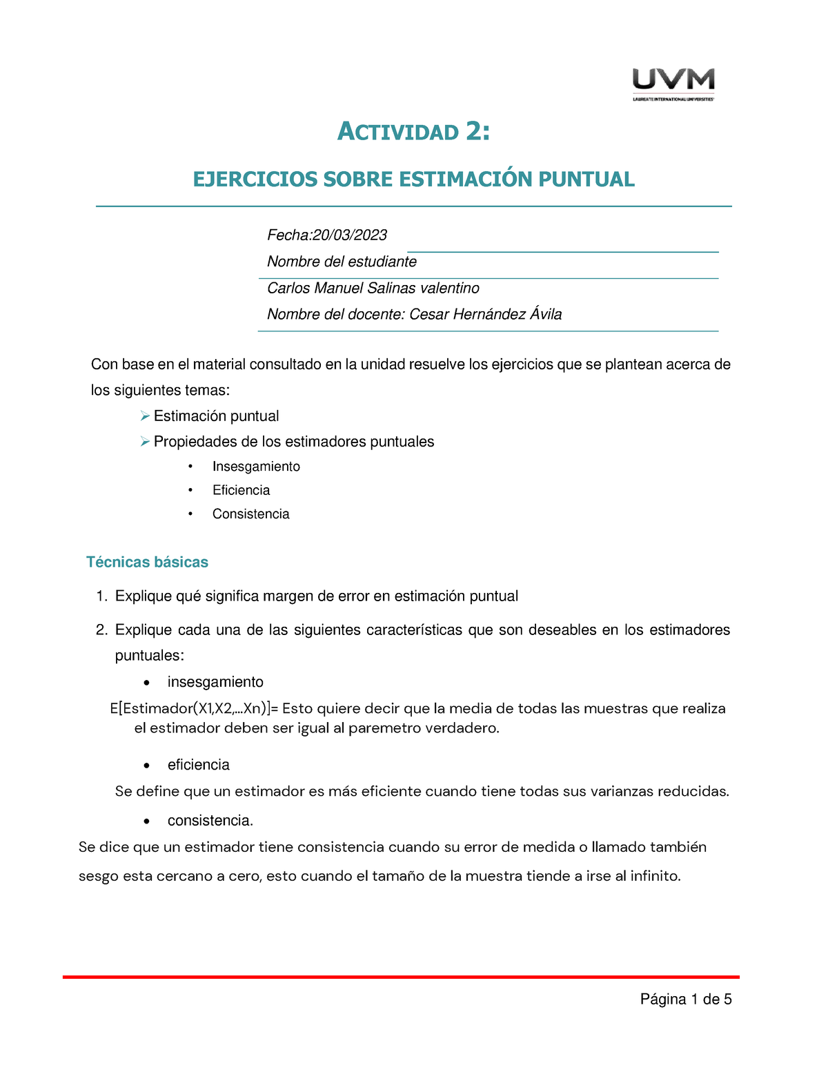 A2 SVCM - Buena Opcion - ACTIVIDAD 2: EJERCICIOS SOBRE ESTIMACI”N ...