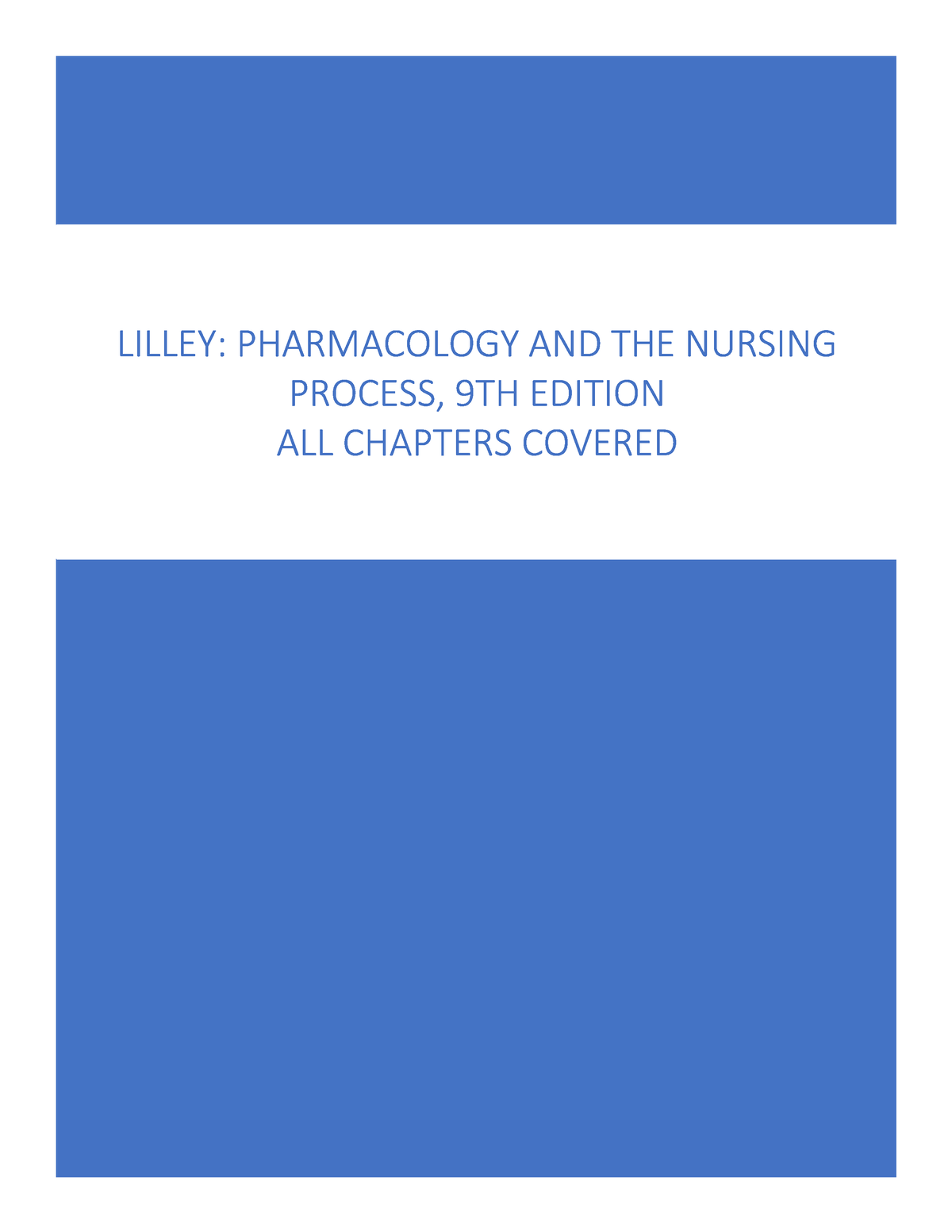 Lilley-Pharmacology And The Nursing Process, 9th Edition - The Nurse Is ...