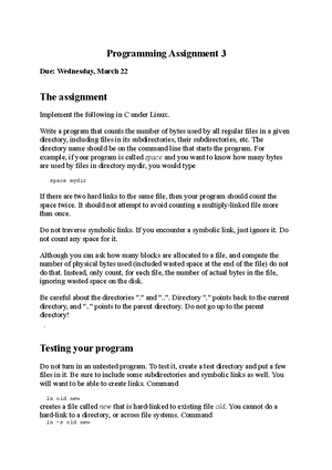 Programming Assignment 2 - You are to design the threads to run with a ...