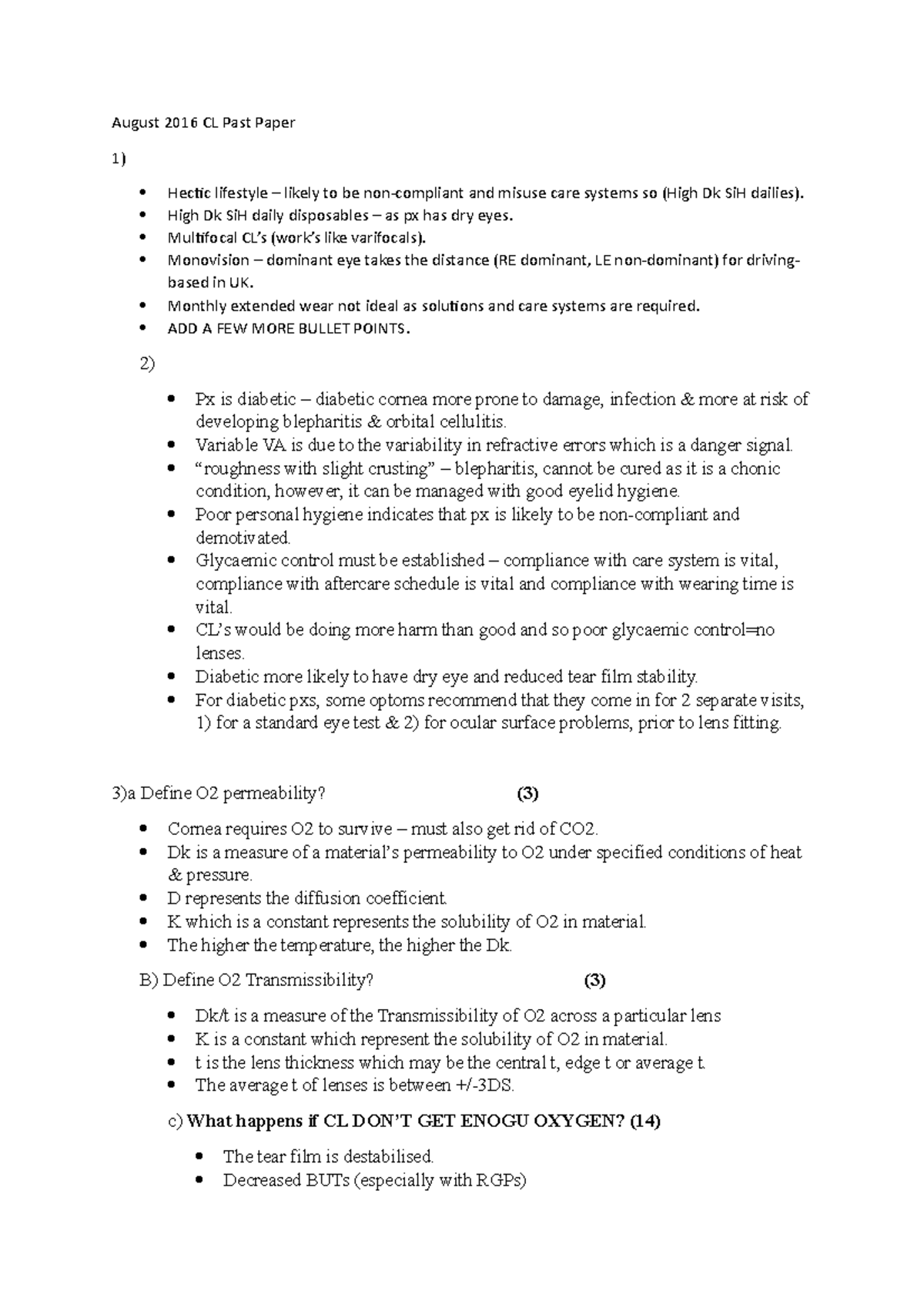 August 2016 CL Past Paper - August 2016 CL Past Paper Hectic lifestyle ...