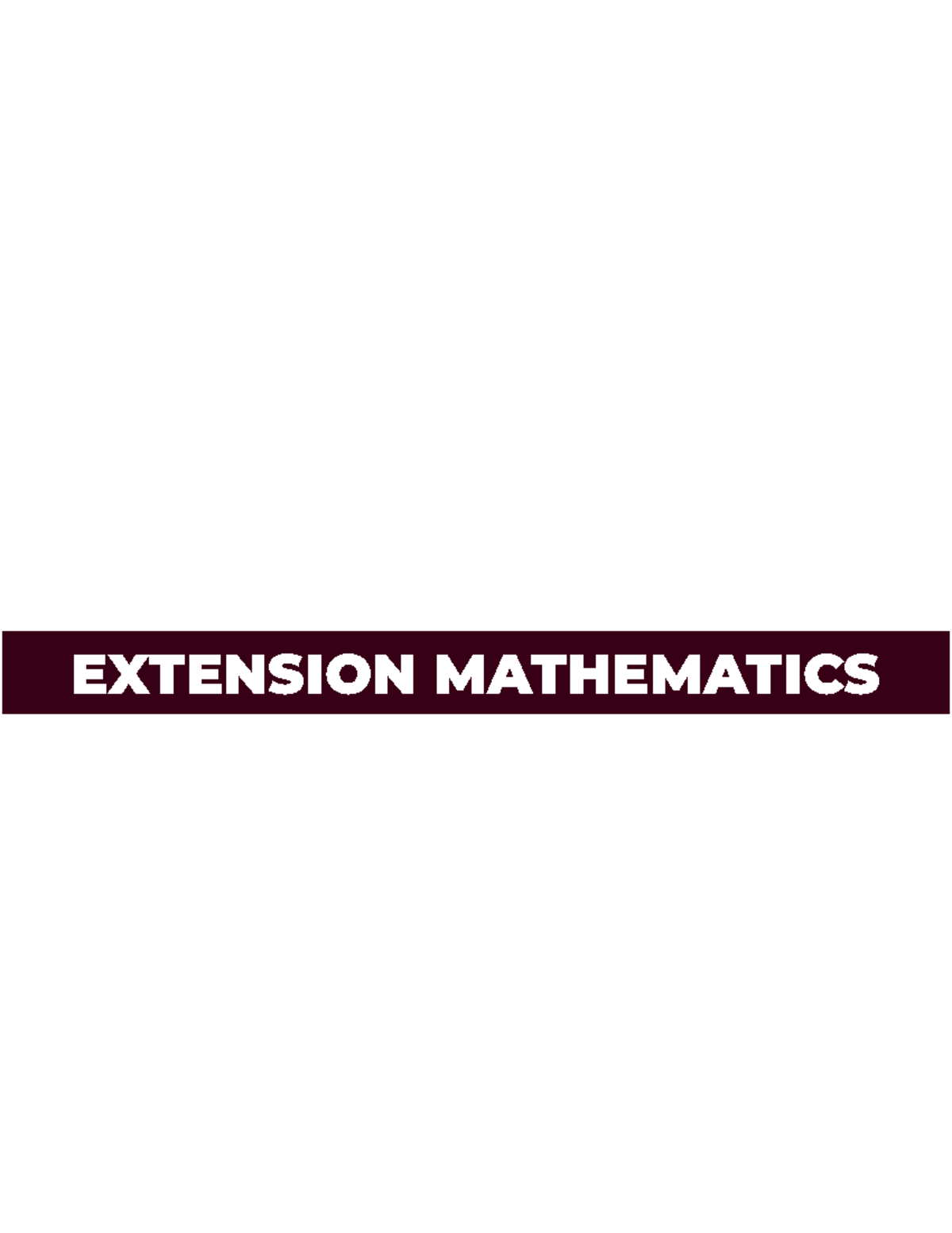 Mathematics Extension EXTENSION MATHEMATICS PA R T O N E Studocu