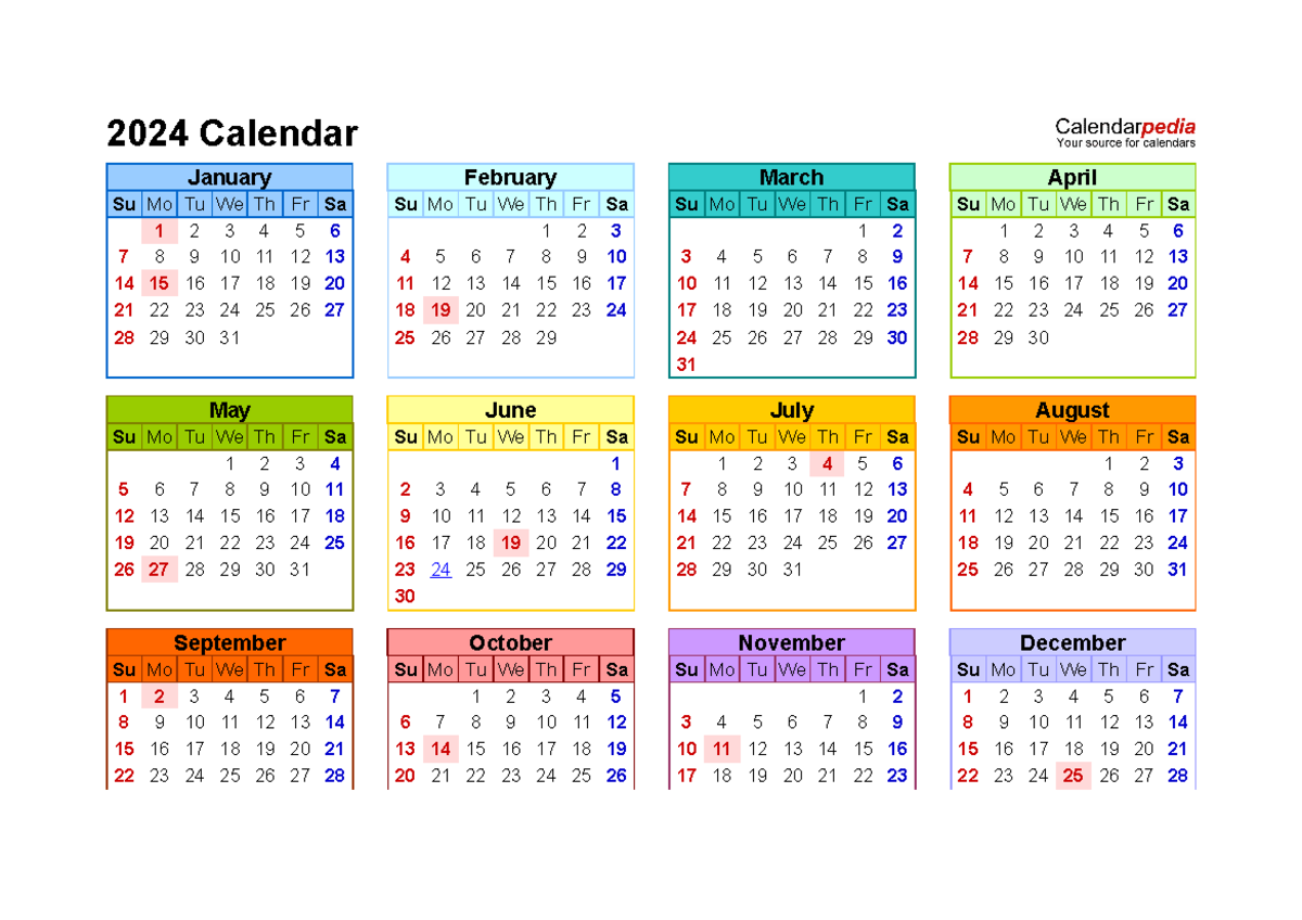 2024 and 2025 calendar - our caledar - 2024 Calendar January February