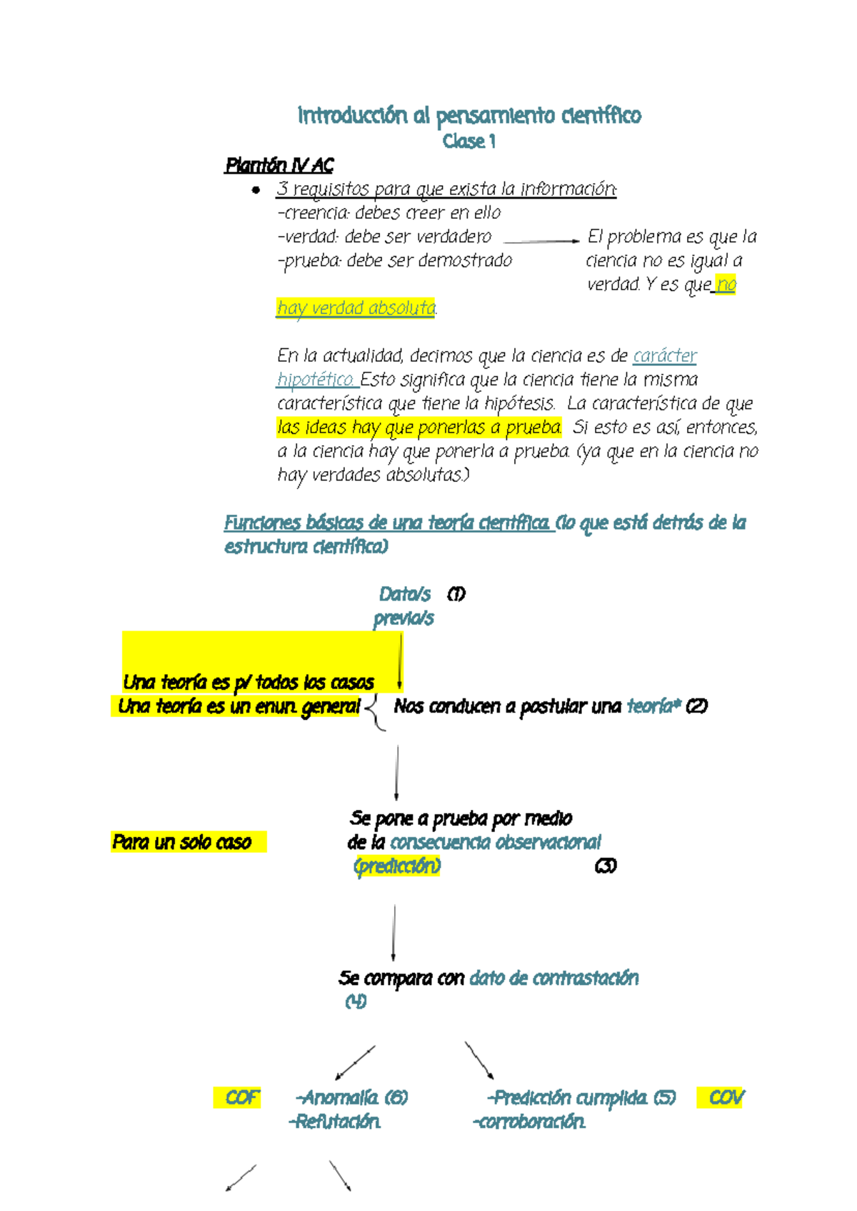 Introducción al pensamiento científico (hasta primer parcial ...