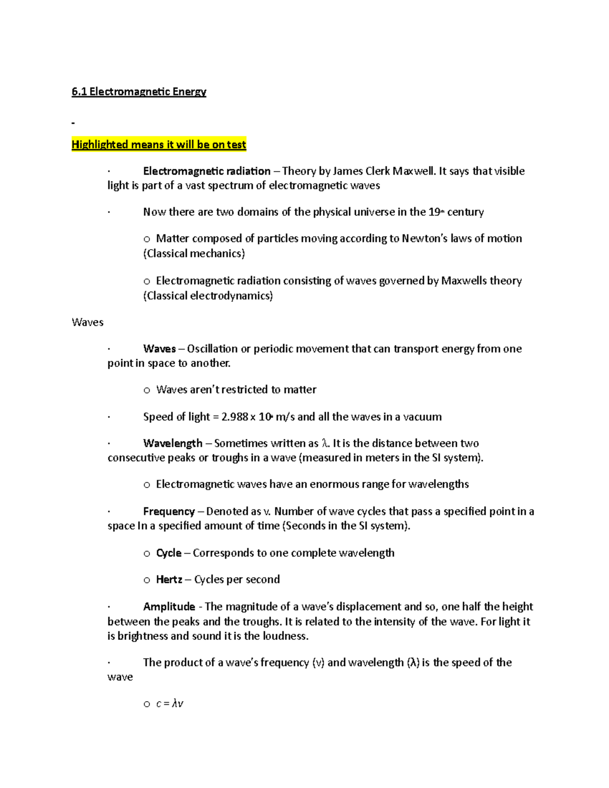 CH 6 - Lecture notes 6 - CHEM 1211 - Chattahoochee Tech - Studocu