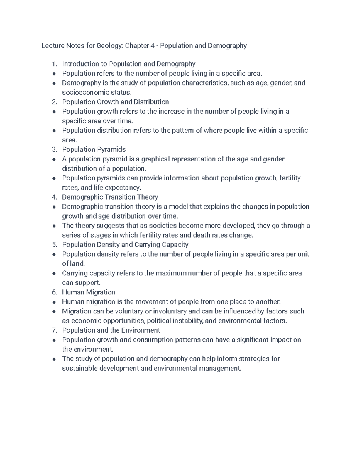 Geo 4 - Notes For Geography Chapter 4 - Lecture Notes For Geology ...