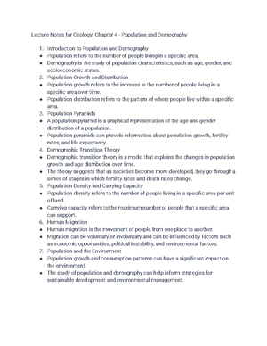 Geo 6 - Notes for geography chapter 6 - Lecture Notes for Geology ...