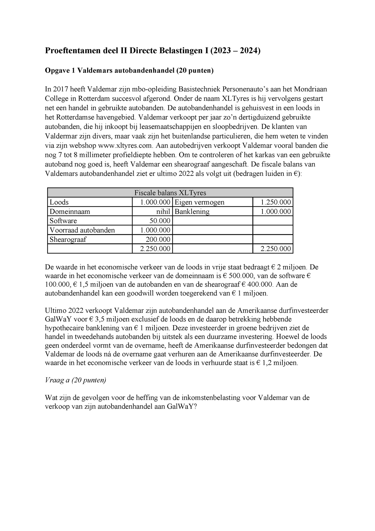 DB1 Vragen Proefeindtentamen 2023-2024 - Proeftentamen Deel II Directe ...