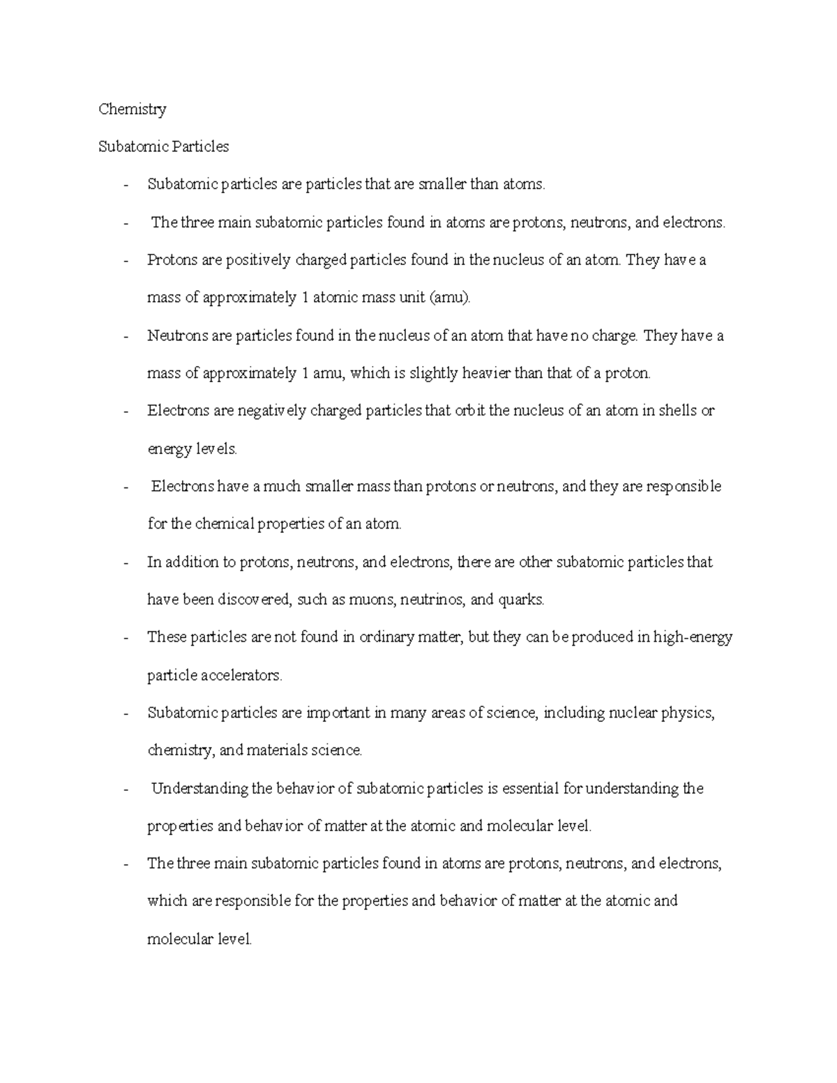 chemistry-subatomic-particles-notes-chemistry-subatomic-particles