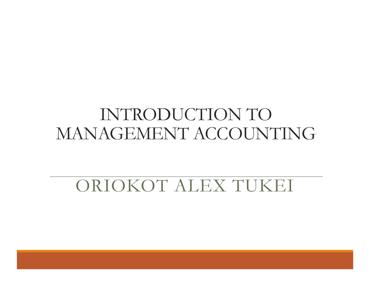 introduction for management accounting essay