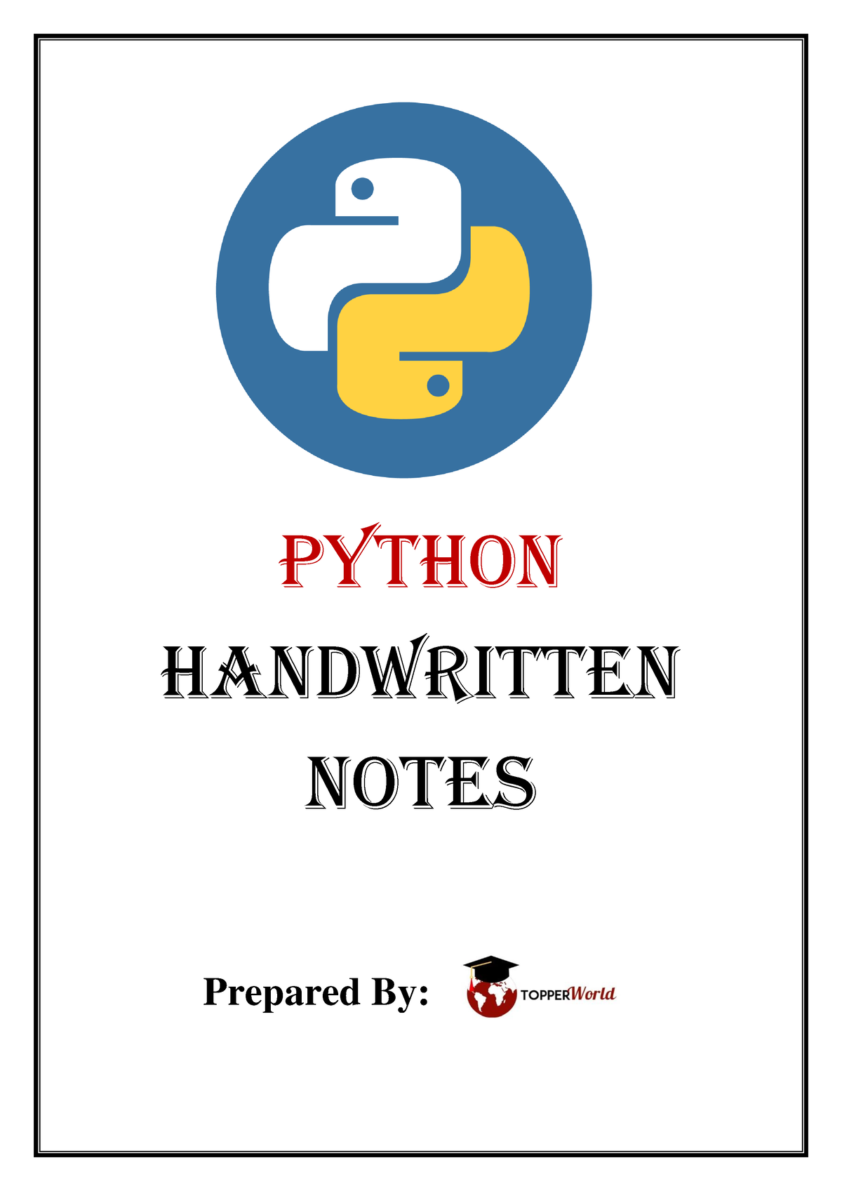 Python-Handwritten-Notes - Application Programming In Python - PYTHON ...