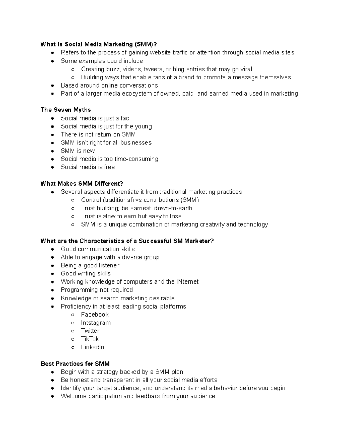 Powerpoint Notes - What is Social Media Marketing (SMM)? Refers to the ...