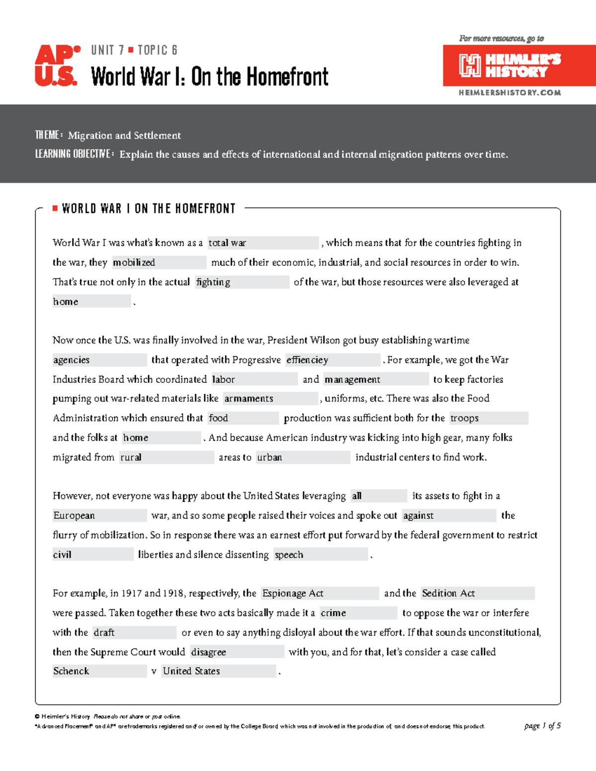 AP US Unit 7 Topic 6 Noteguides - H E I M L E R S H I S T O R Y. C O M ...