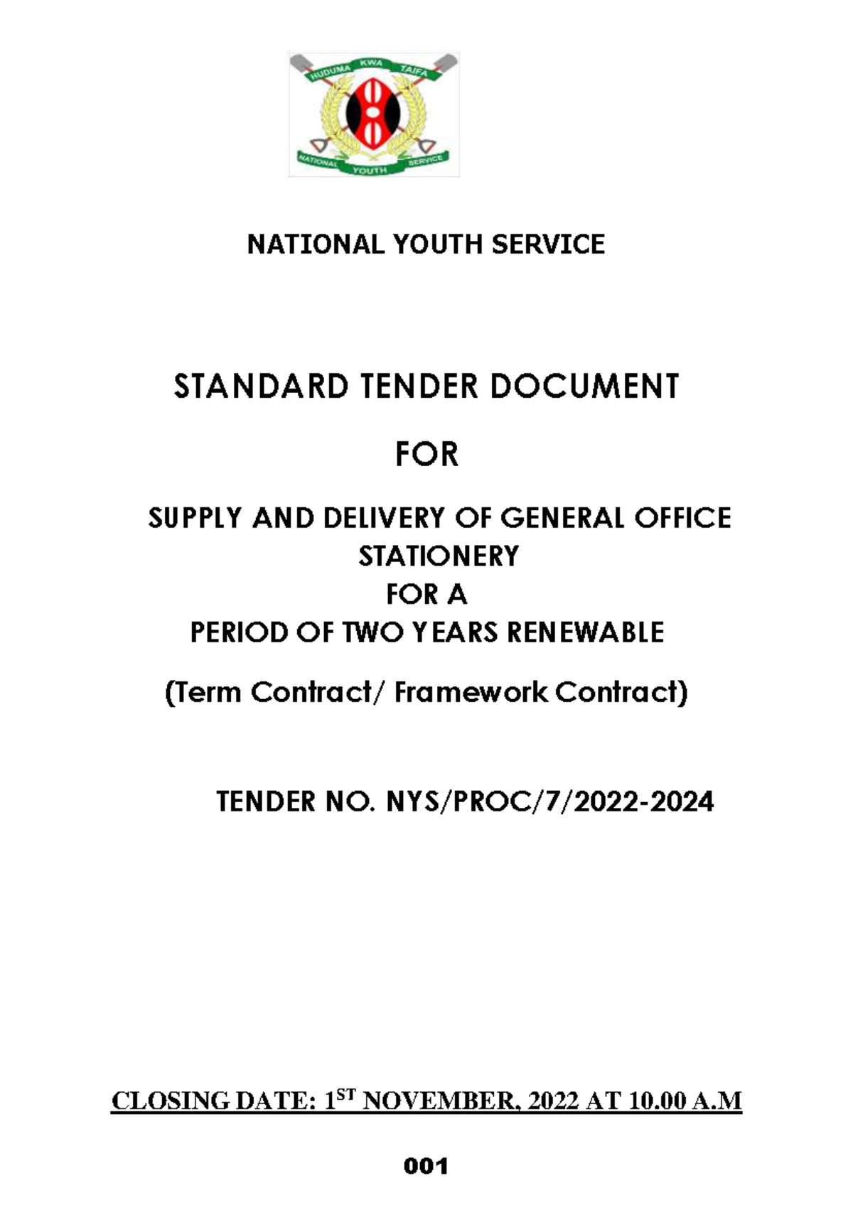 Tender-NO.-7- General- Office- Stationery Toriclilac - NATIONAL YOUTH ...