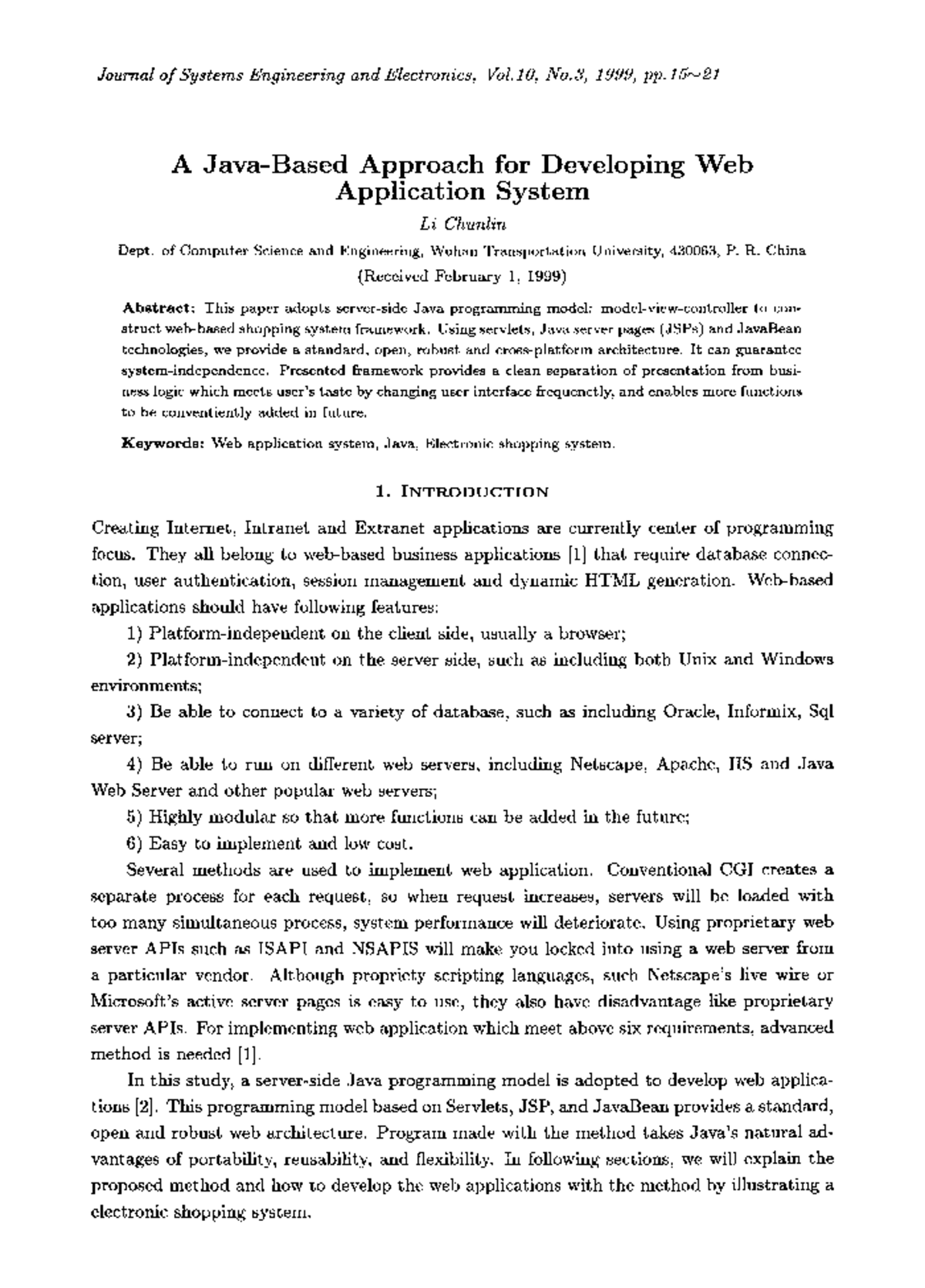 A java-based approach for developing Web application system - Journal ...