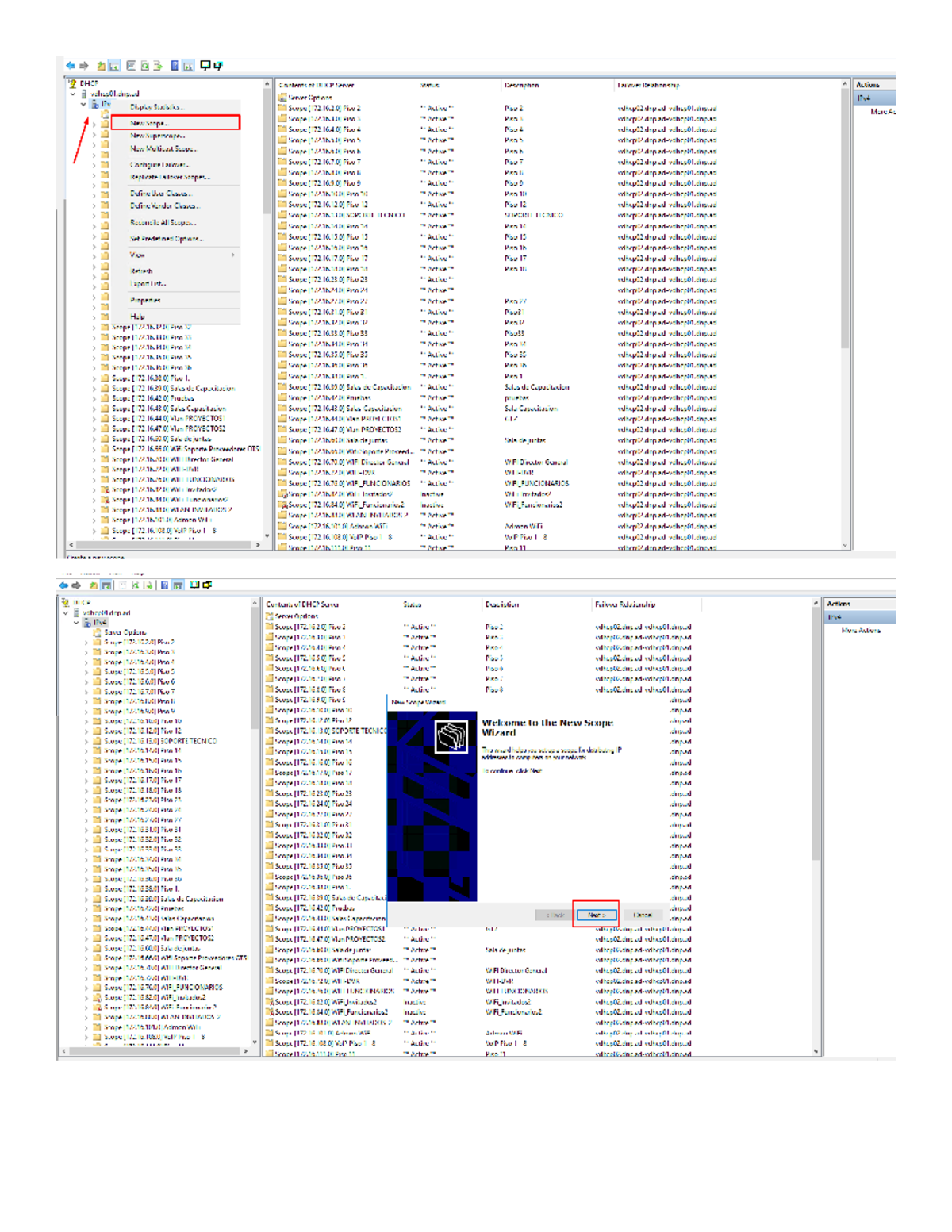 Creacion Scope DHCP - DHCP Contents of DHCP Server Status Description ...