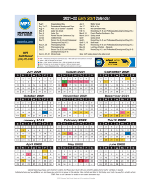 Mps Calendar 2022 Mps Early Start Calendar 2021-22Key Approved 321 - Fdsc 3303 - Fdsc -  Studocu